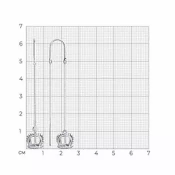 Серебряные серьги-протяжки