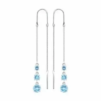 Серебряные серьги-протяжки 925 пробы