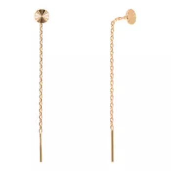 Серебряные серьги-протяжки с алмазной обработкой