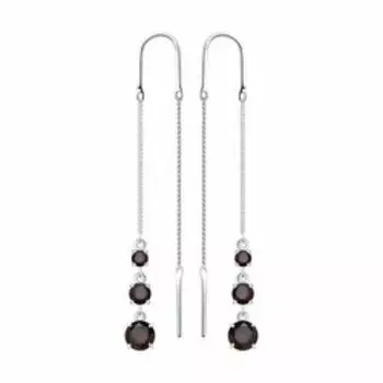 Серебряные серьги-протяжки 925 пробы