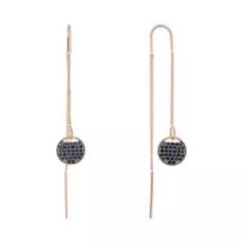 Серебряные серьги-протяжки со шпинелью плетение "Панцирное"