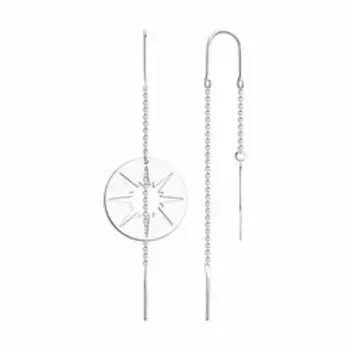 Серебряные серьги-протяжки "Звездочки"