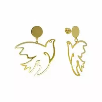 Серебряные серьги "Птицы"