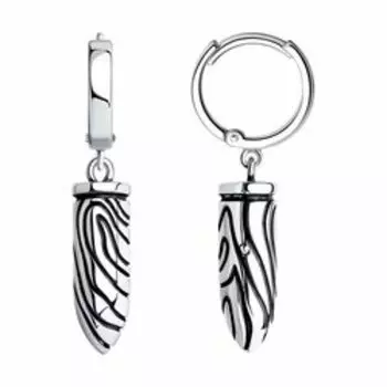 Серебряные серьги "Пуля"