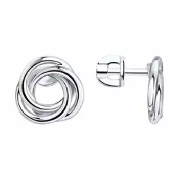 Серебряные серьги-пусеты