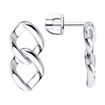 Серебряные серьги-пусеты