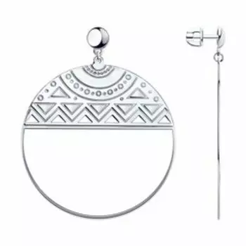 Серебряные серьги-пусеты