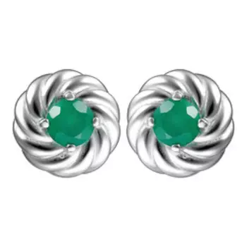 Серебряные серьги-пусеты 925 пробы