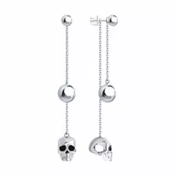 Серьги из серебра с эмалью