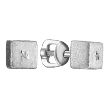 Серебряные серьги-пусеты с бриллиантами