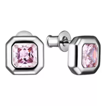 Серебряные серьги-пусеты с кубическим цирконием