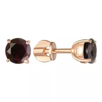 Серебряные серьги-пусеты с натуральными черными опалами