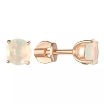 Серебряные серьги-пусеты с опалами