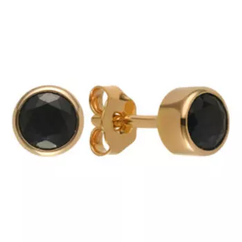 Серебряные серьги-пусеты с сапфирами