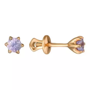 Серебряные серьги-пусеты с танзанитами