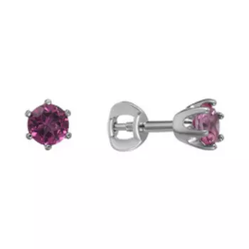 Серебряные серьги-пусеты с топазами