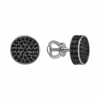 Серебряные серьги-пусеты со шпинелью