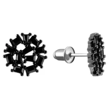 Серебряные серьги-пусеты со шпинелью