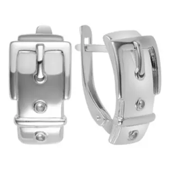 Серебряные серьги "Ремешки"