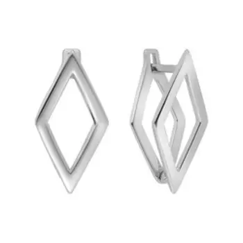 Серебряные серьги "Ромб"