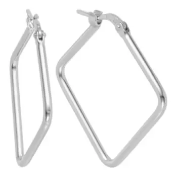 Серебряные серьги "Ромбы"