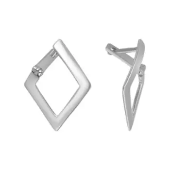 Серебряные серьги "Ромбы"