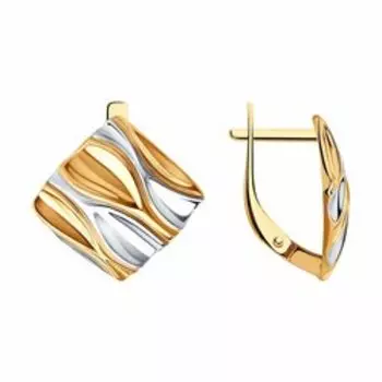 Серебряные серьги "Ромбы"