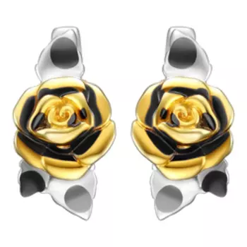 Серебряные серьги "Розы"