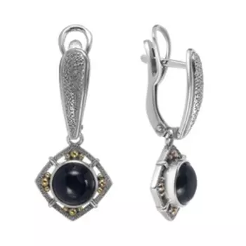 Серебряные серьги с агатами