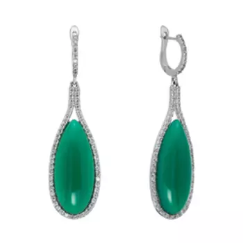 Серебряные серьги с агатами