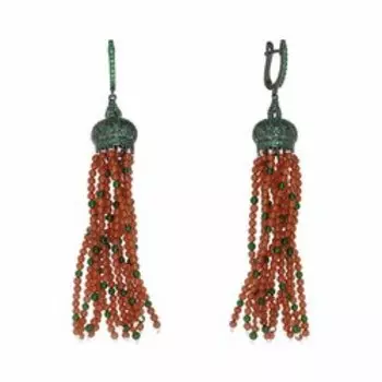 Серебряные серьги с агатами