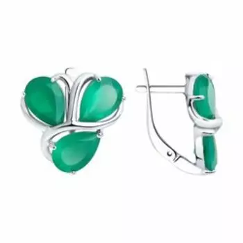 Серебряные серьги с агатами