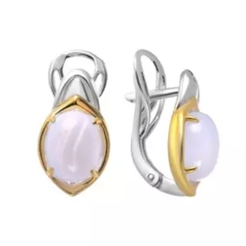 Серебряные серьги с агатами