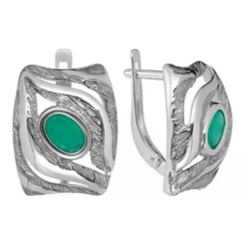 Серебряные серьги с агатами