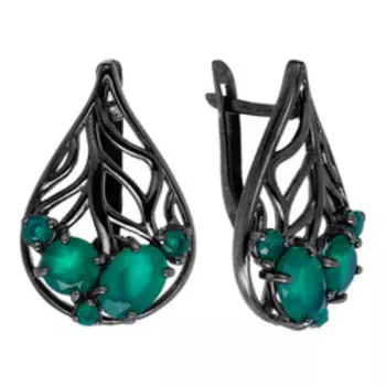 Серебряные серьги с агатами