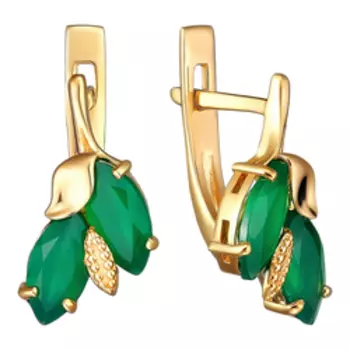 Серебряные серьги с агатами