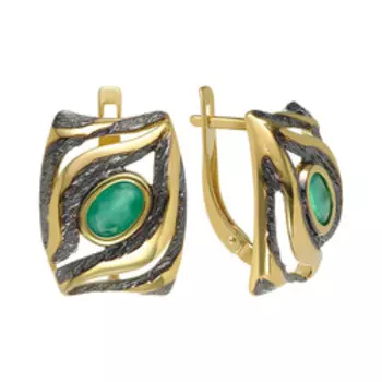 Серебряные серьги с агатами