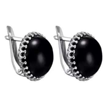 Серебряные серьги с агатами