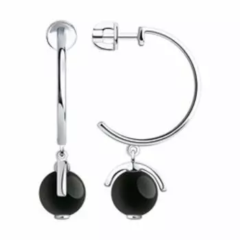 Серебряные серьги с агатами