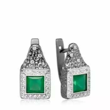 Серебряные серьги с агатами