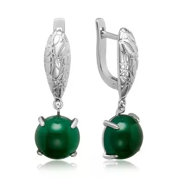 Серебряные серьги с агатами