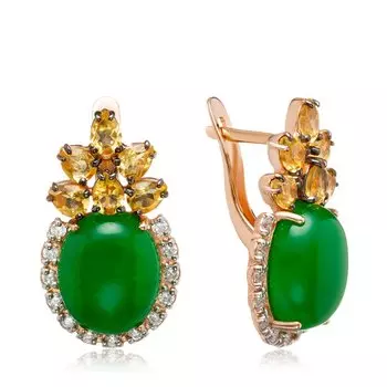 Серебряные серьги с агатами