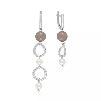 Серебряные серьги с агатами