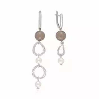 Серебряные серьги с агатами