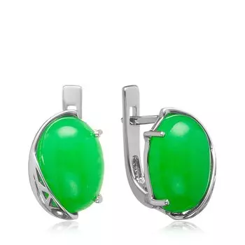 Серебряные серьги с агатами