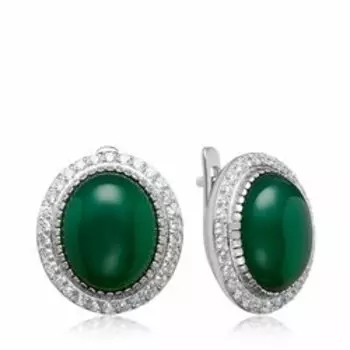 Серебряные серьги с агатами