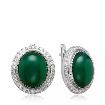 Серебряные серьги с агатами