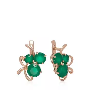 Серебряные серьги с агатами