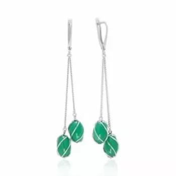 Серебряные серьги с агатами