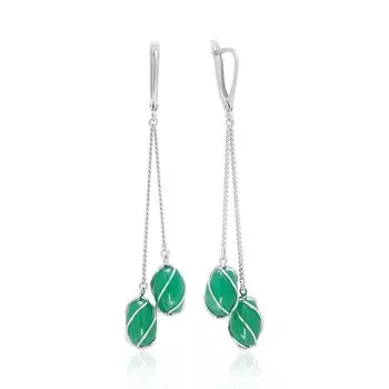 Серебряные серьги с агатами